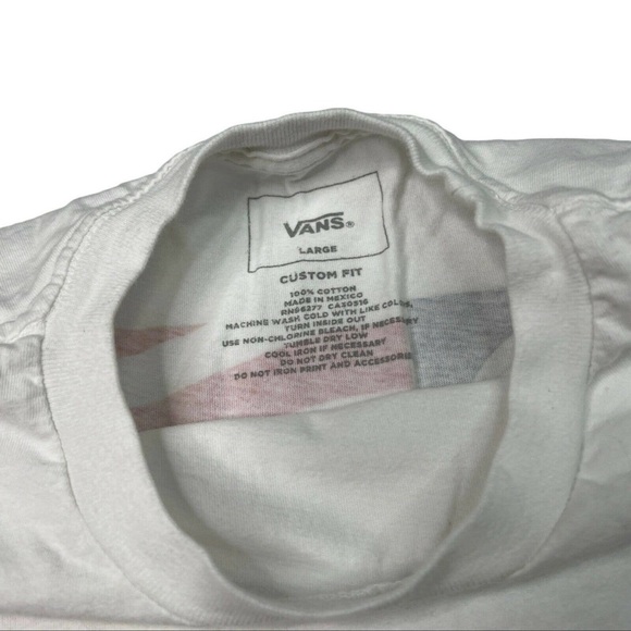 Vans US Open Surfing 2018 Huntington Beach Custom Fit T-Shirt White Y Lg S Small - Picture 5 of 5